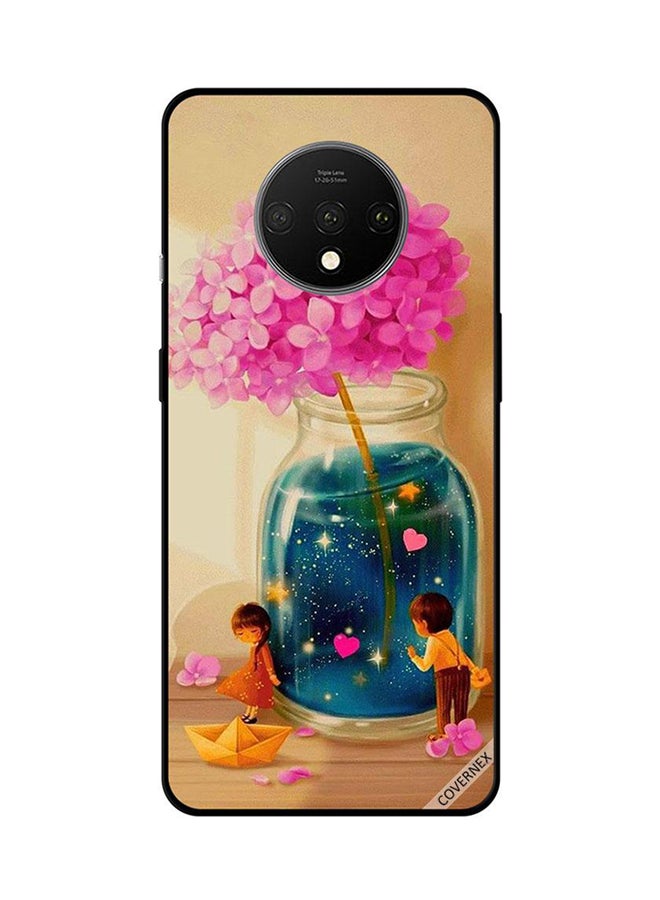 Covernex Protective Case Cover For OnePlus 7T Sweet boy girl and boat  illustration