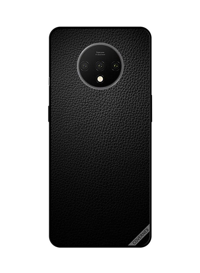 Covernex Protective Case Cover For OnePlus 7T Dark Black Leather Pattern