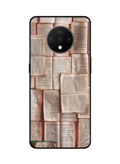Protective Case Cover For OnePlus 7T Book Pages Pattern