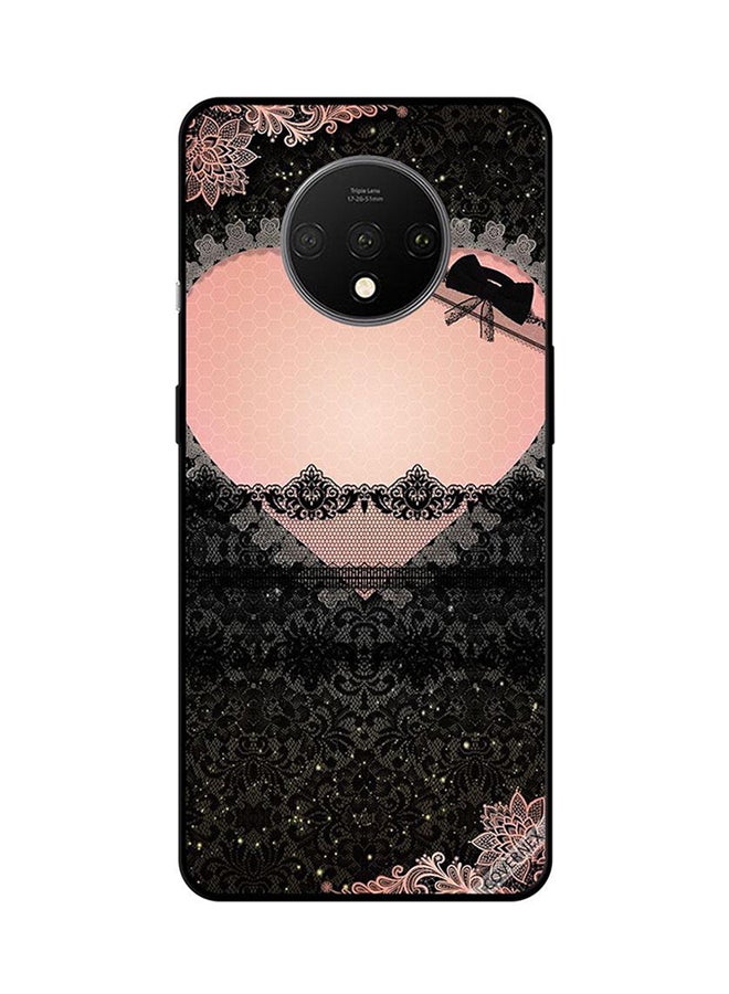 Covernex Protective Case Cover For OnePlus 7T Pink Heart In Floral Cloth