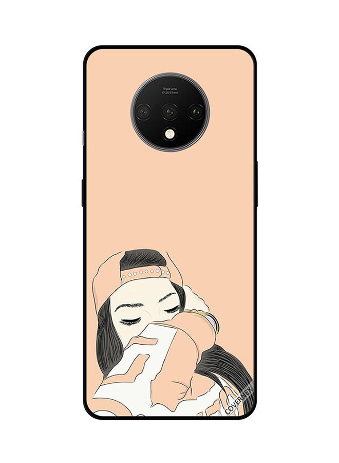 Covernex Protective Case Cover For OnePlus 7T Doodle Girl Thoughts
