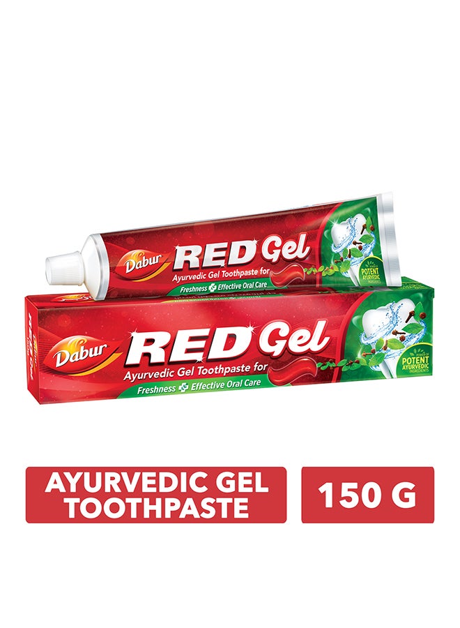 Dabur Ayurvedic Red Gel Toothpaste white 150grams - Image 1