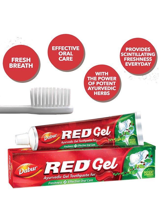 Dabur Ayurvedic Red Gel Toothpaste white 150grams - Image 2