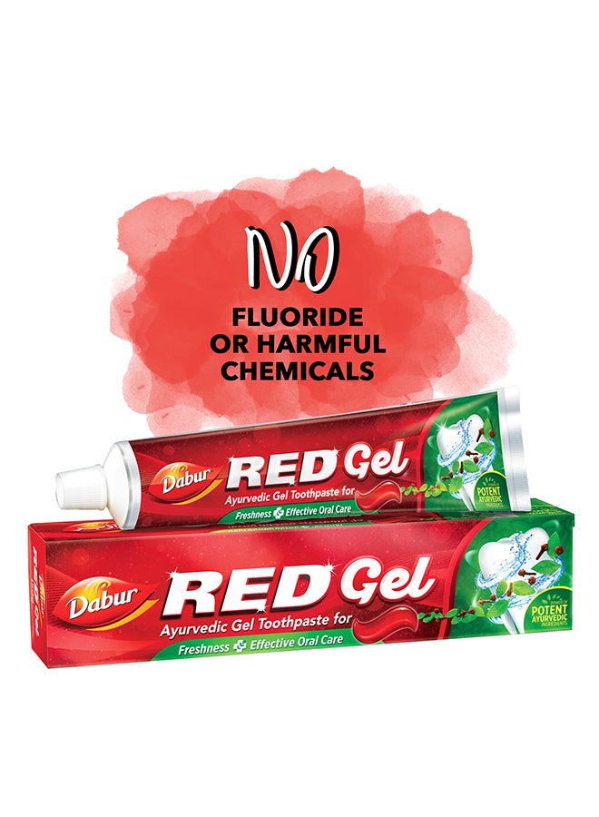 Dabur Ayurvedic Red Gel Toothpaste white 150grams - Image 3