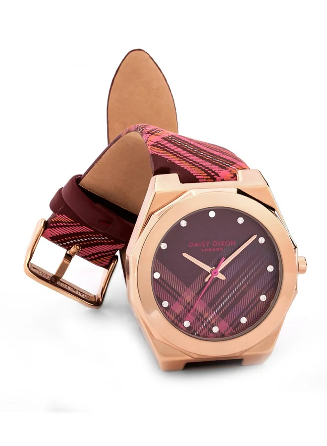 DAISY DIXON LONDON Women's Daisy Dixon Dress Watch DD118PRG, Red, One Size, Bracelet