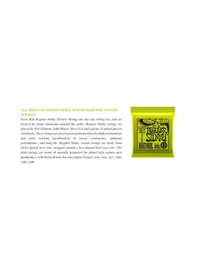 Ernie Ball 2221 Regular Slinky Nickel Wound Electric Guitar Strings