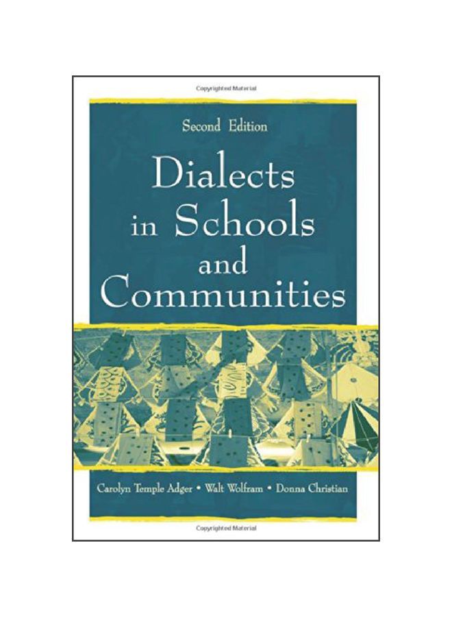 Dialects In Schools And Communities Hardcover English by Carolyn Temple Adger - 2007-03-09 