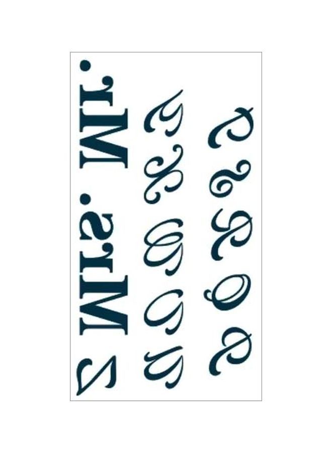 Waterproof Temporary Tattoo Stickers Blue