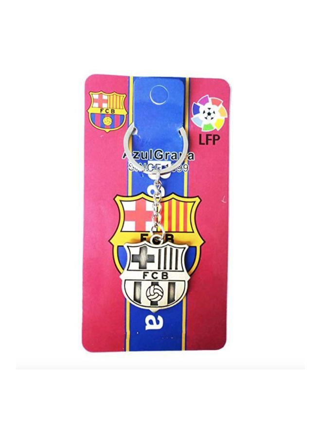 Generic Metal Barcelona Club Logo Keychain Gold/Silver/Brown  - Image 2