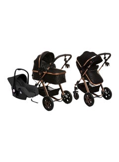 Pikkaboo 4-In-1 Luxury Stroller Travel System - Black  - Image 1