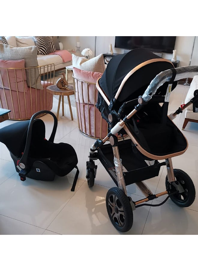 Pikkaboo - 4-In-1 Luxury Stroller Travel System - Black - Image 1