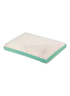 Cool Max Memory Foam Pillow White/Green 70x40centimeter