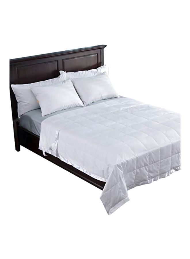 puredown - Cotton Throw Bed Blanket Cotton White 220x200cm - Image 1