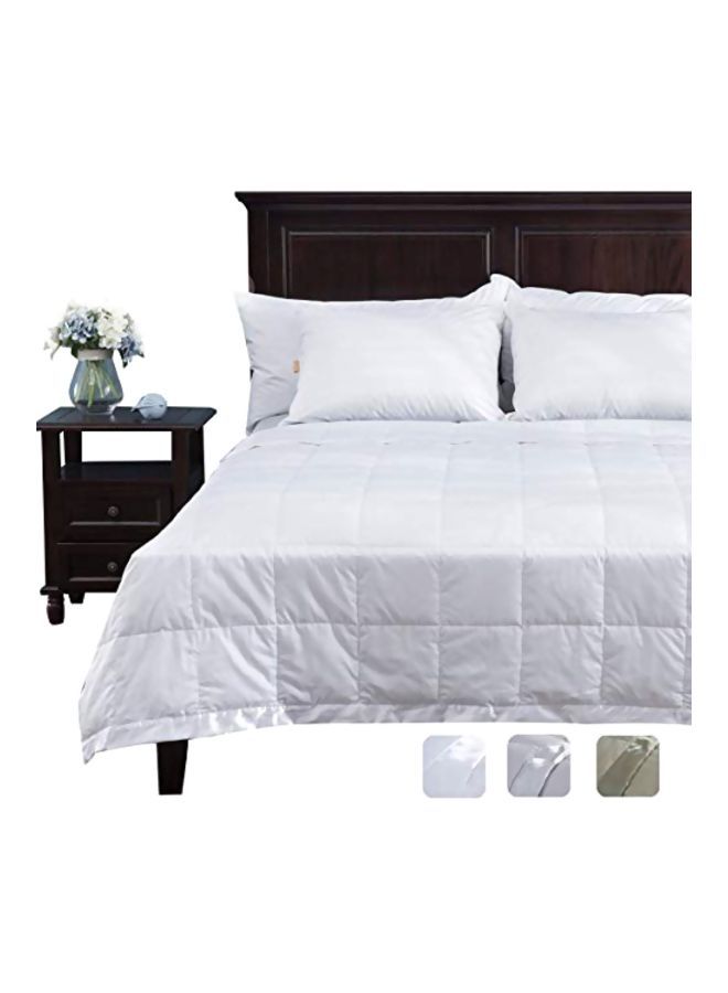 puredown - Cotton Throw Bed Blanket Cotton White 220x200cm - Image 1