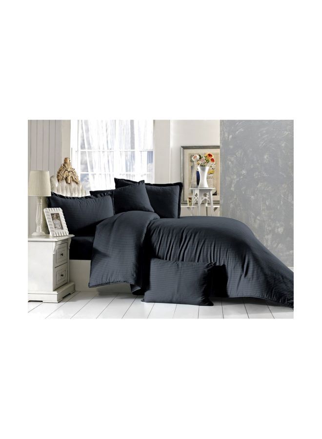 6-Piece Premium Collection Duvet Cover Set Microfiber Black 90x50cm - v1584707132/N35900898A_1