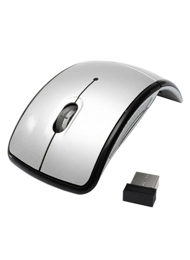 ماركة غير محددة ماوس ضوئي لاسلكي قابل للطي مع مستقبل USB أسود/ فضي  - Image 1