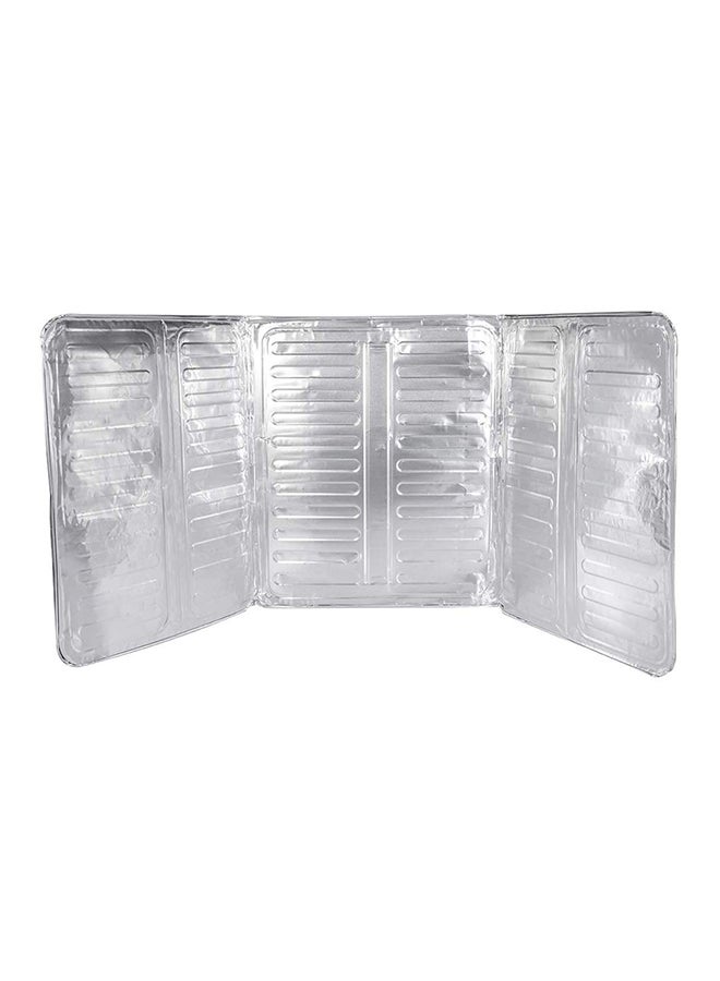 Rubik 2-Piece Aluminum Foil Gas Stove Oil Splatter Shield Silver 84 x32.50centimeter  - Image 2