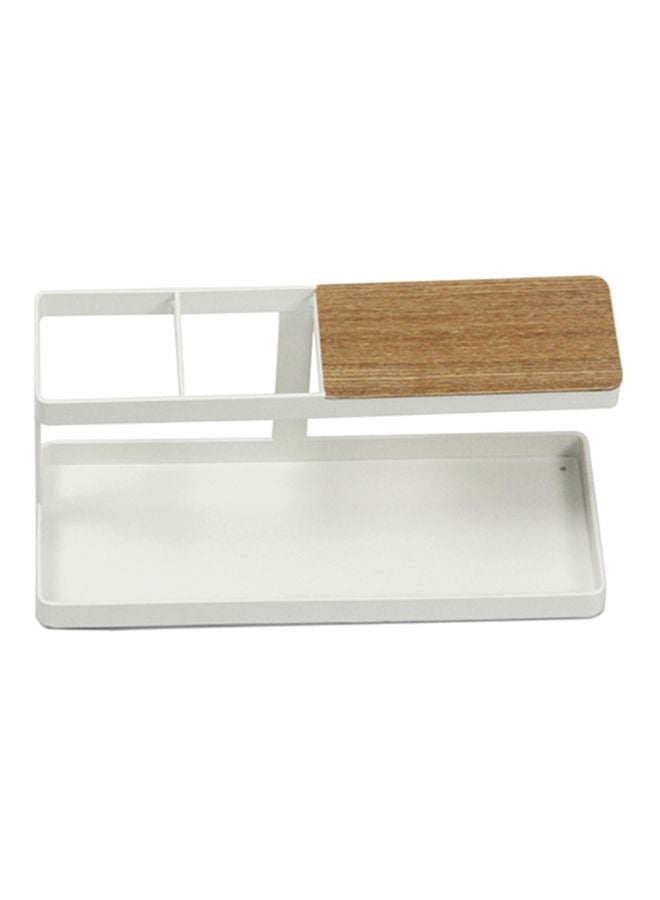 Remote Control Organizer White/Brown 25x10x11.2centimeter - Image 1
