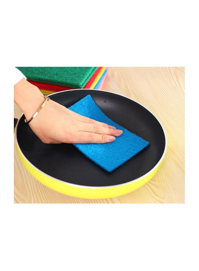 Beauenty 10-Piece Scouring Pad Set Pink/Green/Blue 15x10centimeter - Image 3