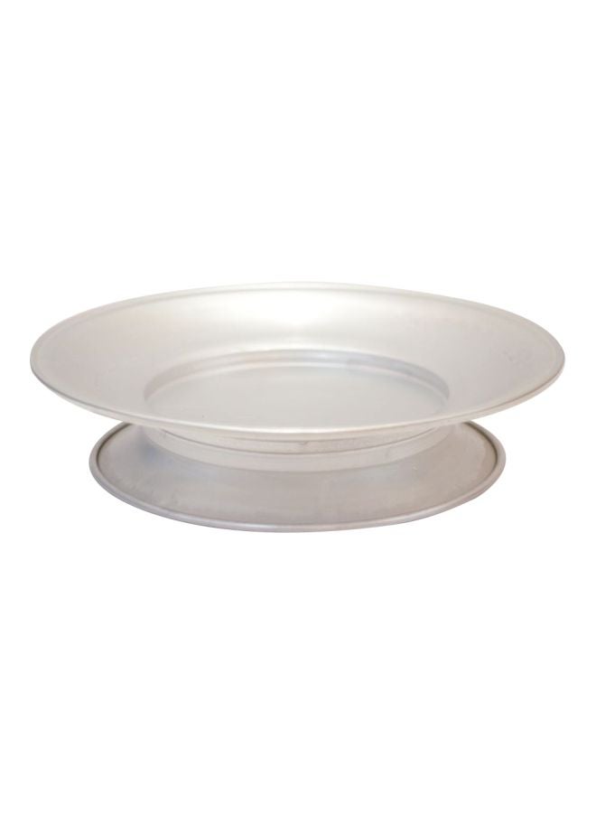 Aluminium Rice Plate With Stand silver 35cm