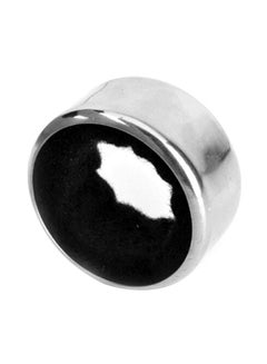 Beauenty Round Stainless Steel Beverage Bottle Collar Silver/Black 4x2x3cm  - Image 1