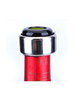 Beauenty Round Stainless Steel Beverage Bottle Collar Silver/Black 4x2x3cm  - Image 2