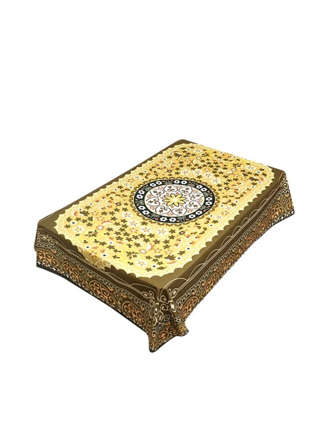 Printed Rectangular Table Cloth Yellow/Brown 79x55inch - Image 2