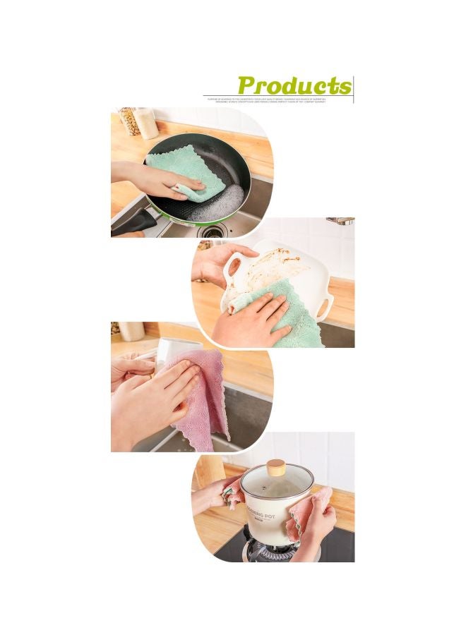 Beauenty 8-Piece Microfiber Dish Cloth Orange/Pink/White 28x16cm - Image 5