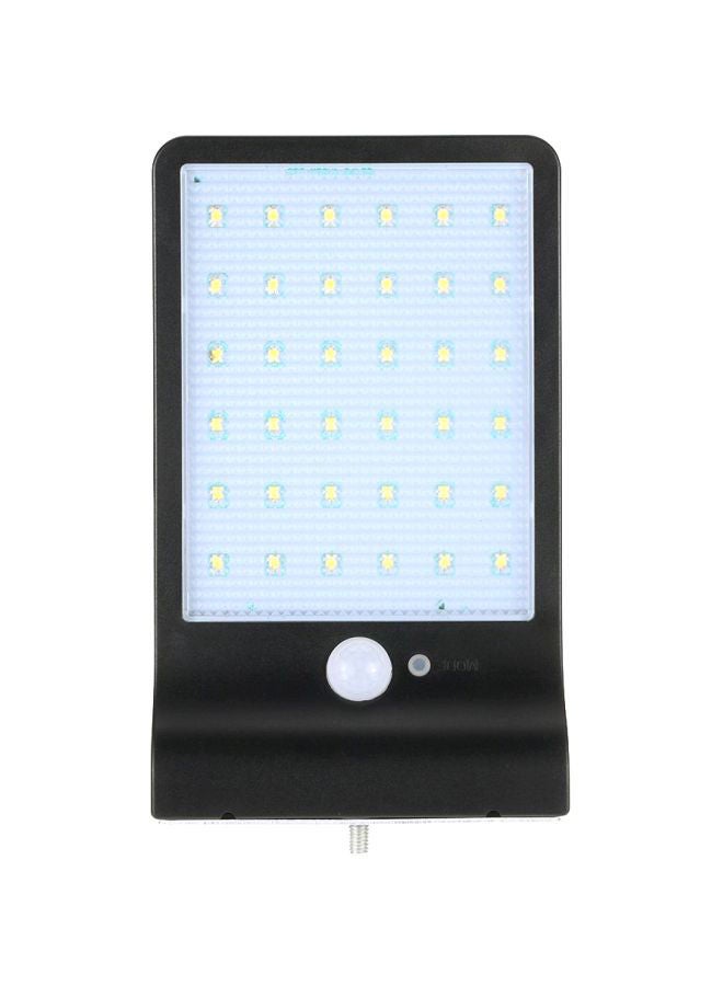 Solar Powered LED Energy PIR Motion Sensor Wall Lamp Black 19x3.60x12centimeter - Image 2