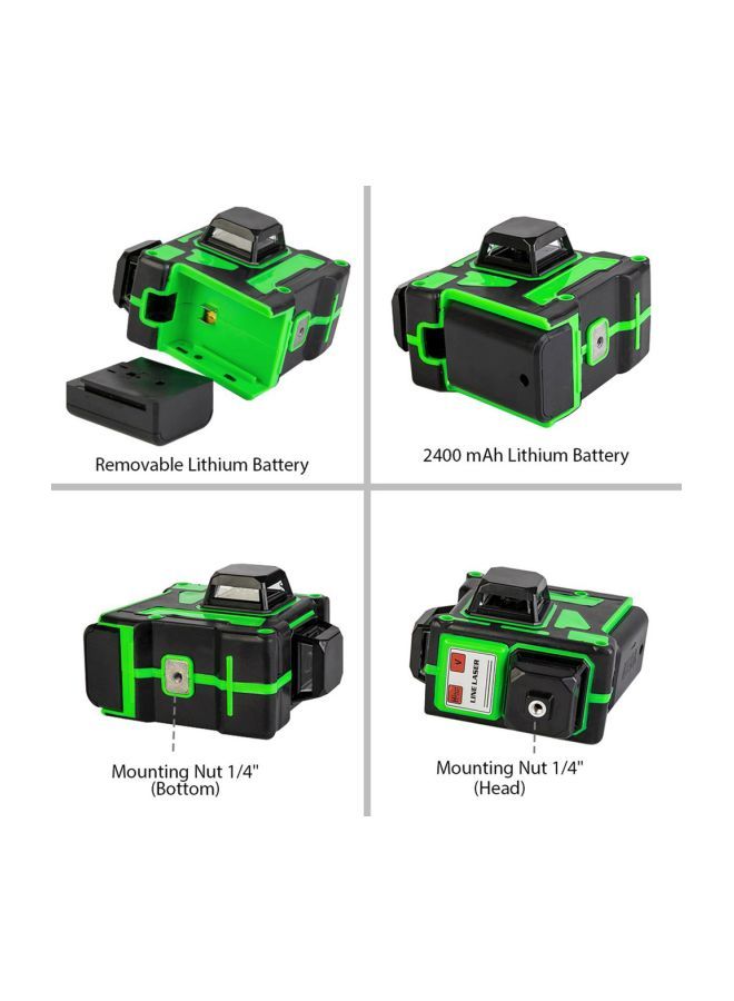 Generic 12 Lines 3D Self-Leveling 360 Laser Beam Line Black/Green  - Image 5