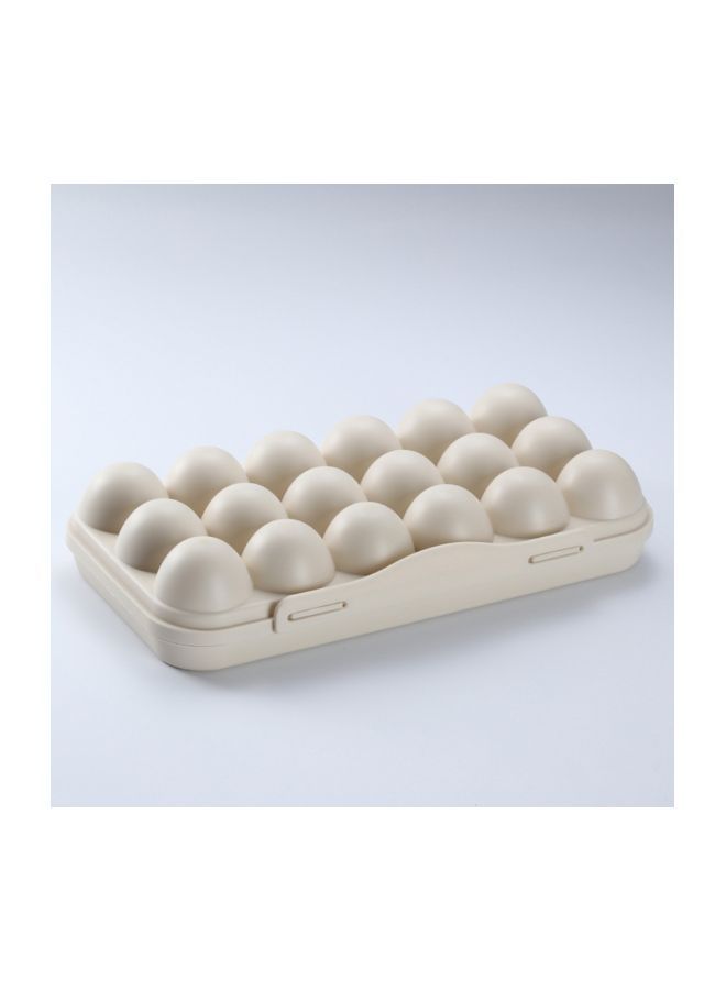 Egg Container With Lid Beige 11.8x5.9x2.6inch  - Image 2
