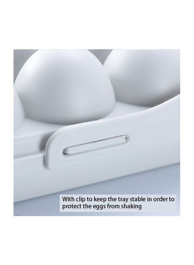Egg Container With Lid White 11.8x5.9x2.6inch - Image 2