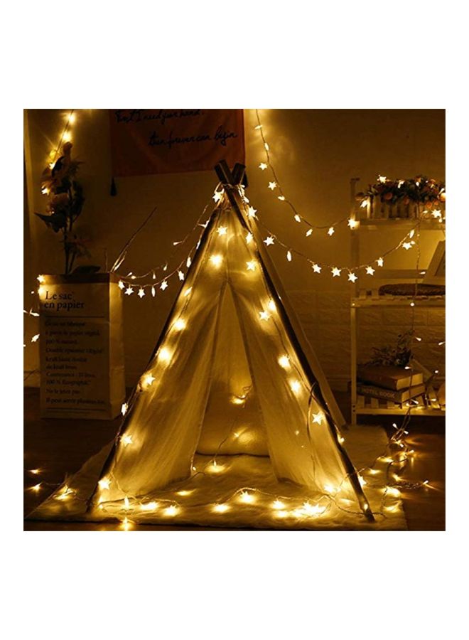 بيوينتي شريط تزيين بإضاءة LED علي شكل نجوم لامعة لتزيين الأكاليل أبيض 3x20متر - Image 3