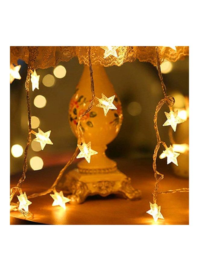 بيوينتي شريط تزيين بإضاءة LED علي شكل نجوم لامعة لتزيين الأكاليل أبيض 3x20متر - Image 4