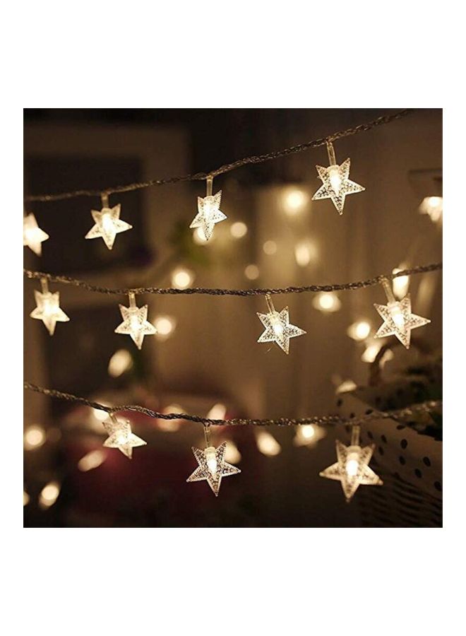 بيوينتي شريط تزيين بإضاءة LED علي شكل نجوم لامعة لتزيين الأكاليل أبيض 3x20متر - Image 2
