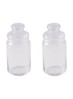Set Of 2 Ocean Pop Jar With Glass Lid Clear 300ml