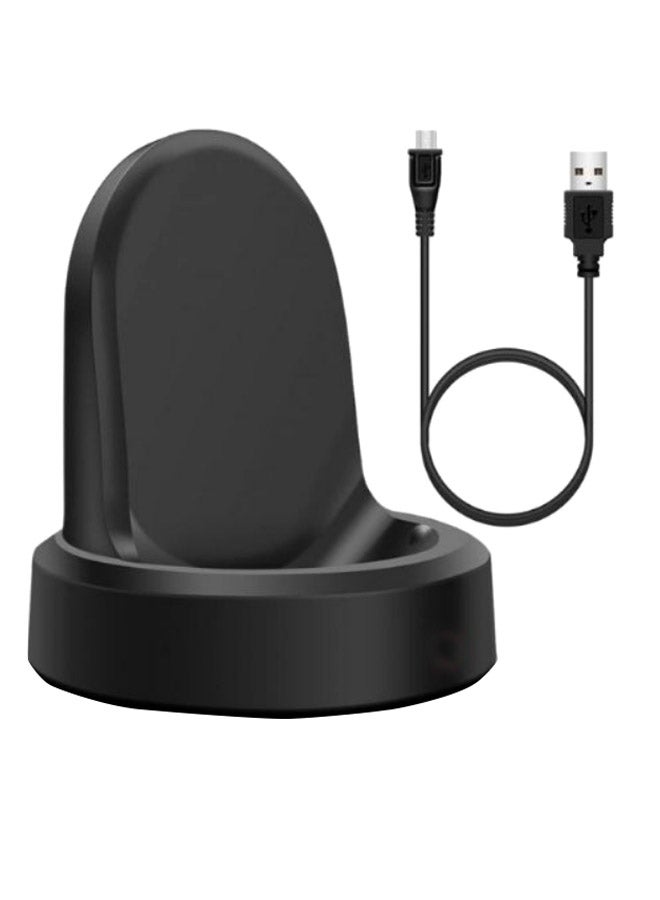 Wireless Charging Dock Cradle For Samsung S3 Classic Frontier Watch Black