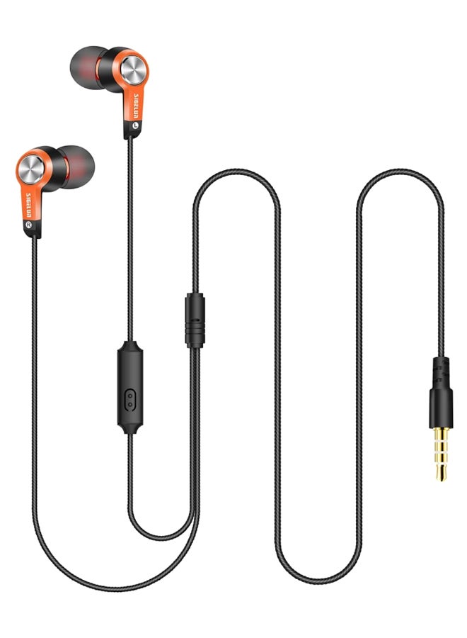SIGELUN - DC-3 Stereo In-Ear Earphones Black/Orange/Gold - Image 1