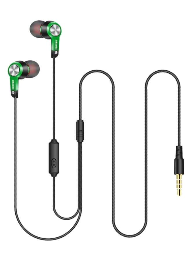 SIGELUN - DC-3 Stereo In-Ear Earphones Black/Green/Gold - Image 1