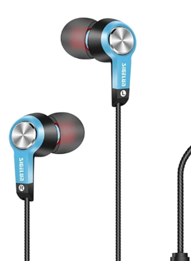 SIGELUN - DC-3 Stereo In-Ear Earphones Black/Blue/Gold - Image 1