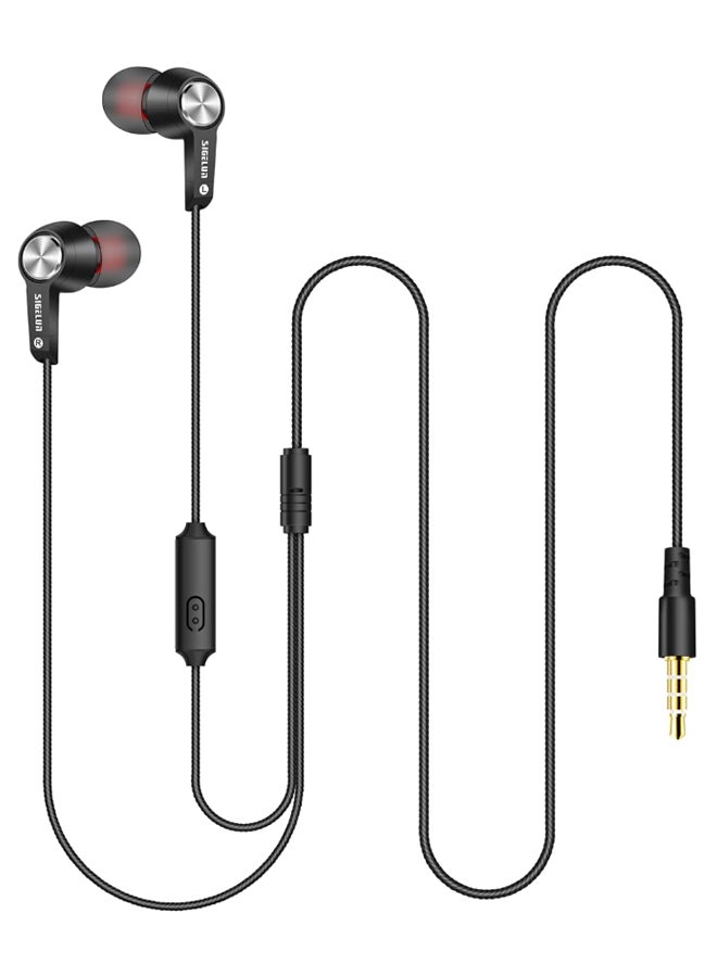 SIGELUN - DC-3 Stereo In-Ear Earphones Black/Gold - Image 1