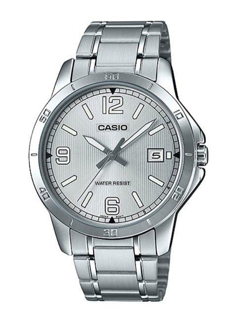 Men's Stainless Steel Round Shape Analog Watch MTP-V004D-7B2UDF - 47 mm - Silver