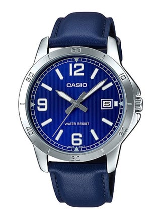 Men's Leather Analog Watch MTP-V004L-2BUDF - v1584777477/N36143075A_1