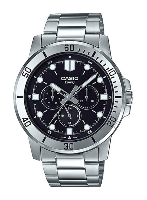 Men's Stainless Steel Round Shape Analog Watch MTP-VD300D-1EUDF