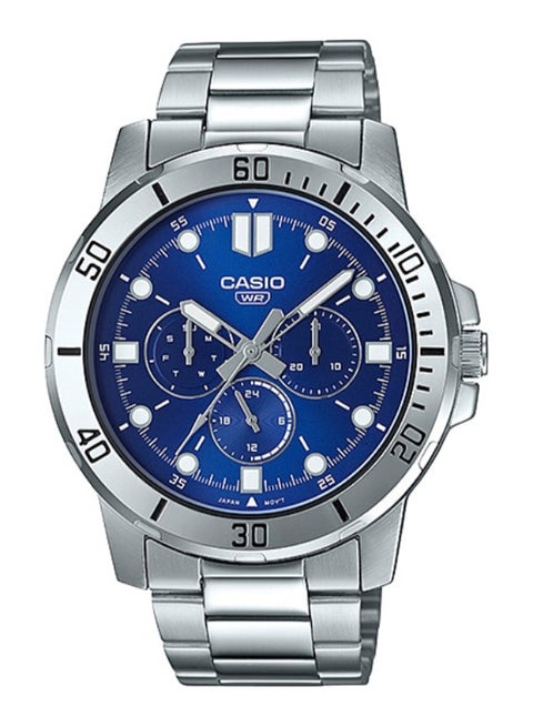 Men's Stainless Steel Round Shape Analog Watch MTP-VD300D-2EUDF