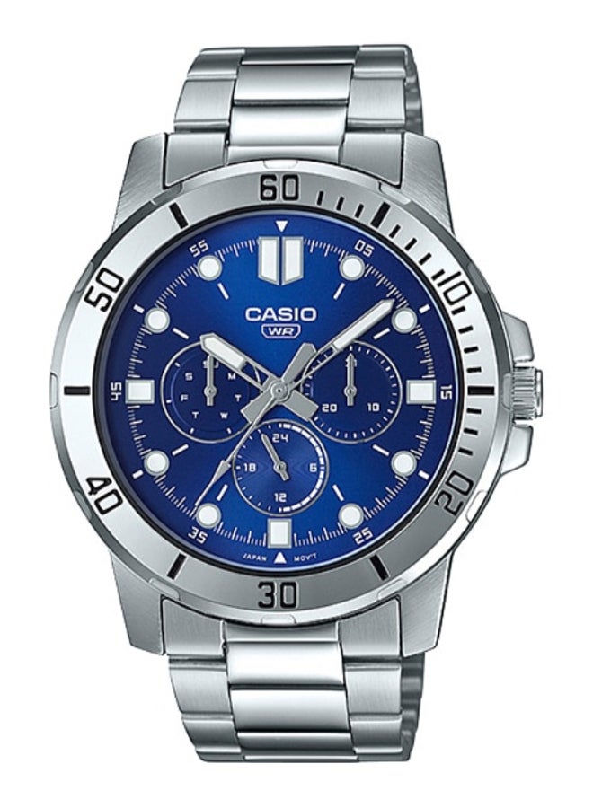 CASIO Men's Stainless Steel Round Shape Analog Watch MTP-VD300D-2EUDF  - Image 1