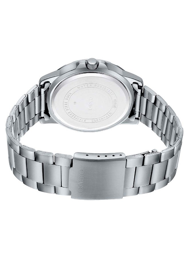 CASIO - Men's Stainless Steel Round Shape Analog Watch MTP-VD300D-7EUDF - 45 mm - Silver - Image 1