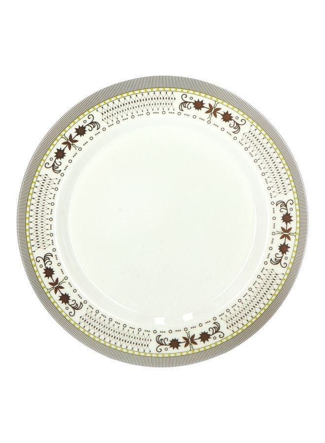 ديلكاسا طبق تقديم عشاء أبيض/بني 8بوصة - Image 1