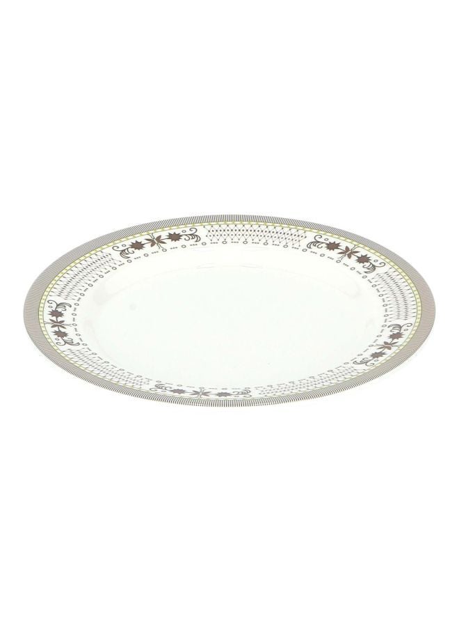 ديلكاسا طبق تقديم عشاء أبيض/بني 8بوصة - Image 2