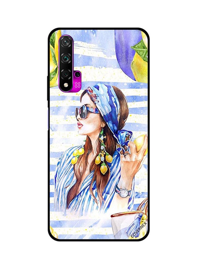 Covernex Protective Case Cover For Huawei Nova 5T Blue Colors Stylish Girl